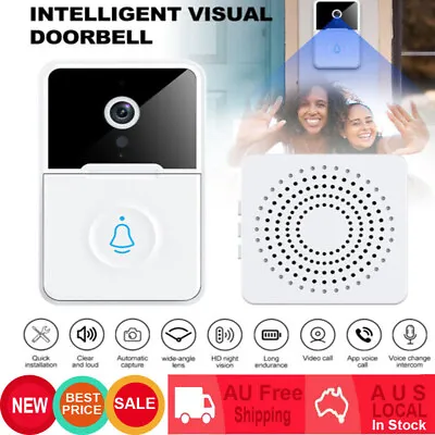 Wireless WiFi Video Doorbell Smart Phone Door Ring Intercom Camera Security Bell • $22.90