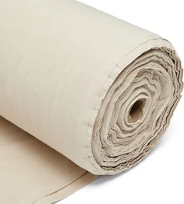 100% Natural Cotton Calico Fabric Medium Weight 145gsm 60  Handcraft Per 1m-50M • £3.29