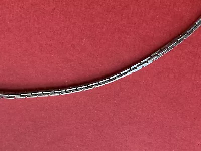 Vintage Signed Monet Classy Box Chain 15.5  Petite Silver Tone Choker Necklace • $12.95
