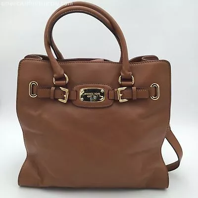 Michael Kors Brown Leather Satchel With Gold-Toned Hardware (+COA) • $24.99