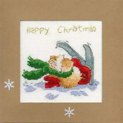 Bothy Threads Greating Card Counted Cross Stitch Kit  Apres Ski  10x10cm XMAS2 • $17.33