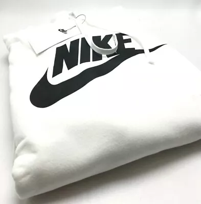 *NEW* Men's NIKE NSW CLUB FLEECE GRAPHIC PULLOVER HOODIE WHITE  (BV2973 100) • $49.98