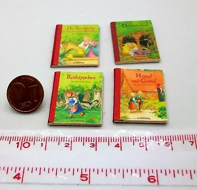 £3.64 • Buy 1814# Small Decorative Book Set With 4 Books - Dollhouse - Dollhouse - M 1zu12