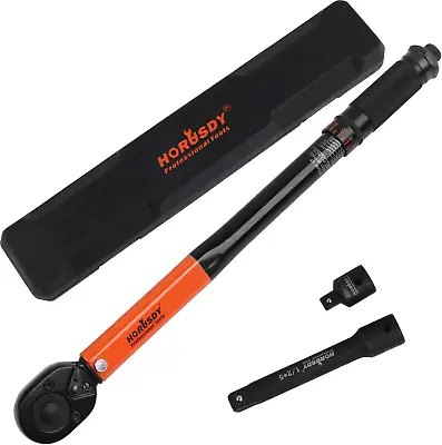 1/2-Inch Drive Click Torque Wrench 10~150 Ft-Lb | 13.6~203.5 Nm Quick Release • $48.99
