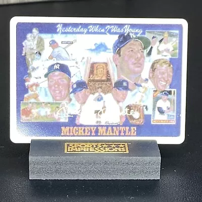 1996 Sports Impressions Mickey Mantle  Yesterday When I Was Young  Ceramic Card • $5