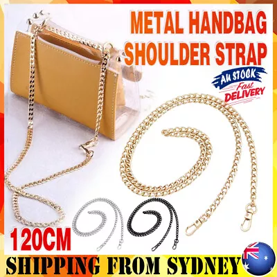 120cm Metal Handbag Shoulder Strap Bag Purse Chain Smooth Replacement Crossbody • $7.36