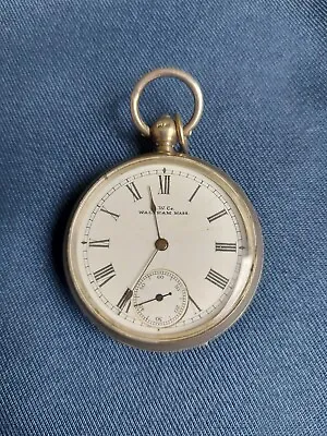 £220 • Buy Antique Solid Silver Gents Pocket Watch By A.w. Watch Co.waltham, Working C.1870