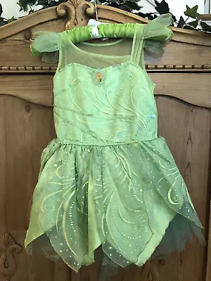 $23.93 • Buy DISNEY STORE Princess TINKER BELL Costume Deluxe Dress Girl Size 7/8 HALLOWEEN