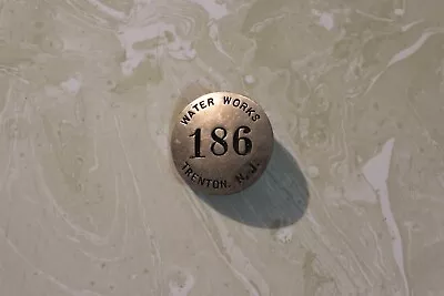 Vintage & Original Employee Badge From Water Works Trenton N.j. 186 • $55