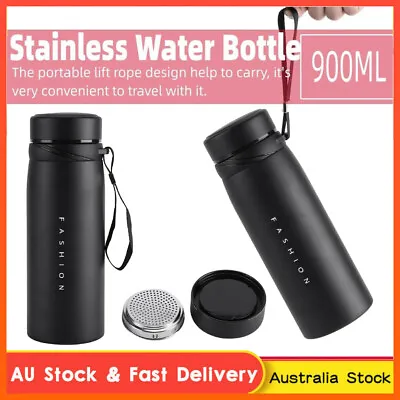 900ml Stainless Steel Vacuum Flask Water Bottle Thermos Coffee Travel Mug Cup • $18.03