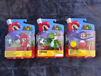 Super Mario 4  Figures - Set Of 3 Figurines - Official Nintendo - Brand New ✅ • £24.99