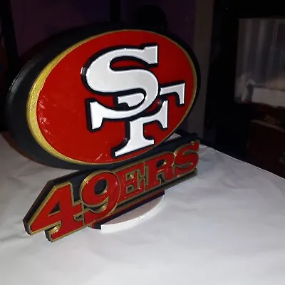 San Francisco 49ers 3D Logo Stand Sign 3D Printed 8 INCH • $19.99