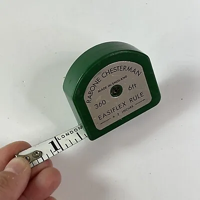 $16.28 • Buy Rabone Measuring Tape 6ft Vintage Green Case Easiflex Rule