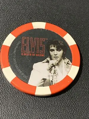 Elvis RED Las Vegas Poker Chip / Former Hilton / Graceland • $5