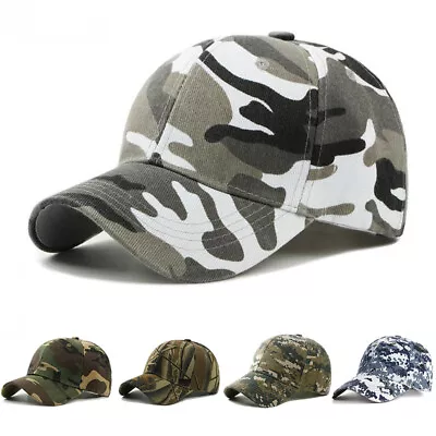 Men Baseball Caps Tactical Camouflage Cap Jungle Hunting Snapback :da • £4.87