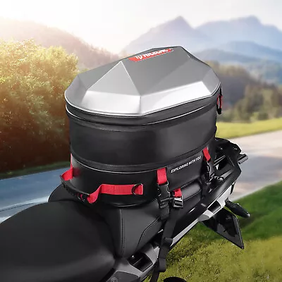 Motorcycle Hard Shell Backpack Waterproof Scooter Trunk Luggage Top Storage Box • $75.99