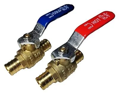 2 Pieces 3/4  Pex Shut Off Ball Valve Full Port Lead Free Brass Hot And Cold • $13.87