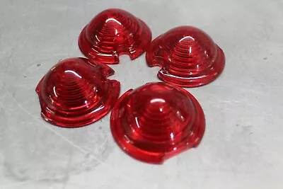 NOS VINTAGE Harley Red Lens 2  Bullet Light Turn Signal Chopper Set Of 4 • $14.99