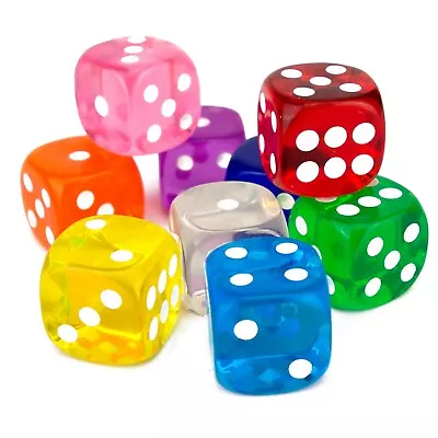 16mm Spot Dice GEM (Select Colour) - Premium High Quality D6 Gloss • £5.99