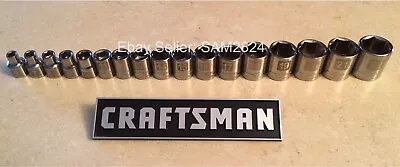 NEW CRAFTSMAN 17pc LOT 3/8  Drive 6 Point METRIC Socket Set • $28.99