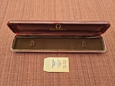£75 • Buy Omega Dress Watch Box 1950s/60s - Wood With Snake Skin Cover In Great Condition