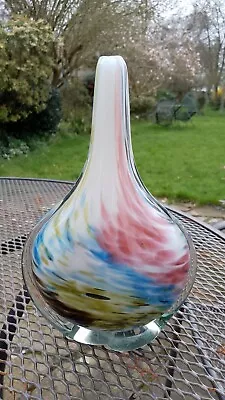 Mdina Art  Glass  Unusual Lollipop  Vase  Signed  • £39.99