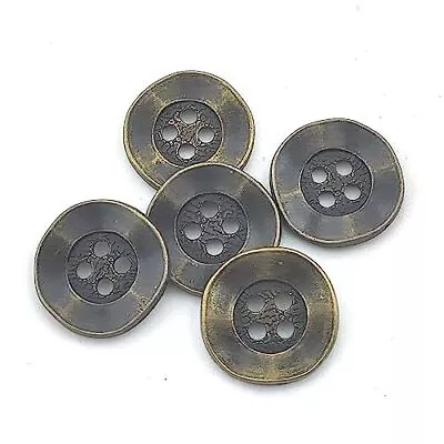 YOOGCORETT 10pcs 20mm Antiqued Bronze Metal 4 Holes Scrapbooking Sewing Butto... • $22.13