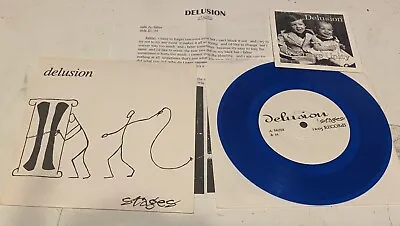 Kevin Devine Delusion Stages 7” Blue Vinyl Record Manchester Orchestra /100 1996 • $64.99