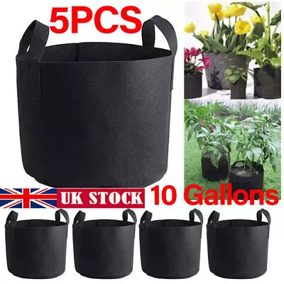 5 Pack Large Plant Grow Bags Potato Fruit Vegetable Garden Planter Growing Bag • £11.59