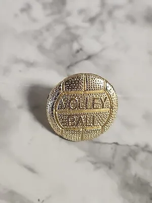 Volleyball Volley Ball Gold Tone Lapel Pin Hat Lanyard Pins Tie Tack • $15