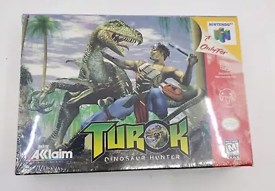 Turok Dinosaur Hunter N64 Nintendo 64 W/ Box Reseal? • $31