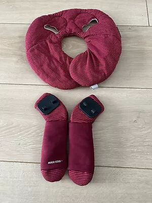 Maxi Cosi Pebble Car Seat  Harness Pads And Head Support Red • £19