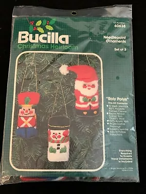 Vintage Bucilla Ornaments Kit Santa Snowman Soldier Christmas Needlepoint • $9.99