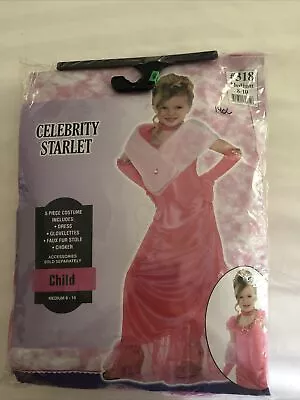 Celebrity Starlet Hollywood Movie Star Child Costume Medium(8-10) • $14.99