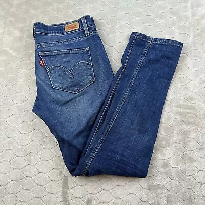 Levis 524 Too Superlow Denim Boot Cut Blue Jeans Stretch Womens Size 7 S/C • $24