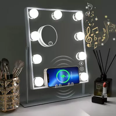 VANITII Bluetooth Hollywood Vanity Mirror With Lights Rotating & Wireless Charge • £39.99