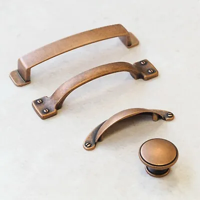 Copper Kitchen Cupboard Handle Antique Cup Knob Handles Cabinet Door Drawer Pull • £2.26