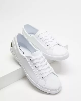 Lacoste Lancelle BL 1 [Size US 9] White Flat Lace Up Leather/Synthetic Women • $159.99