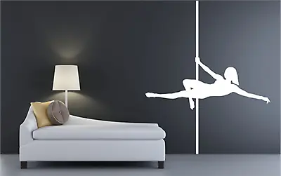 Pole Dancer Exotic Acrobatic Art Wall Sticker Decal Any Colour Choice Of Sizes • £1.09