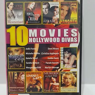 Hollywood Divas 10 Movie DVD Collector's Pack Female Film Stars Marilyn Monroe • $5.50