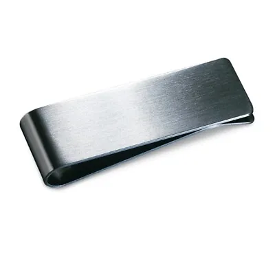 $5.68 • Buy Money Clip Stainless Steel Matt-Silver Finish In Gift Box P1Z1