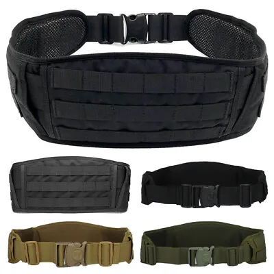 Military Waist Belt Multi-Purpose Molle Padded Patrol Belt Outdoor Equipment Bag • $15.98
