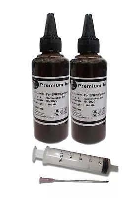 £12.99 • Buy Black 200ml Sublim Sharp Dye Sub Sublimation Ink Refill Kit Fits Epson Printers
