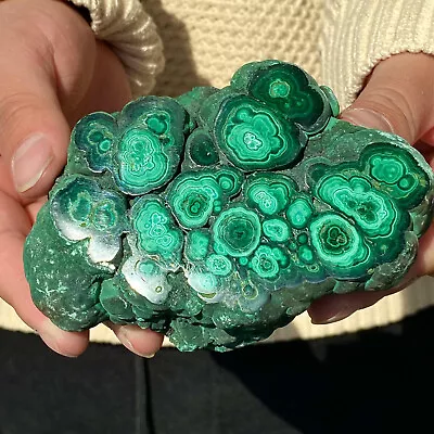 1.37LB Natural Malachite Polish Quartz Crystal Luster Mineral Specimen • $16.06