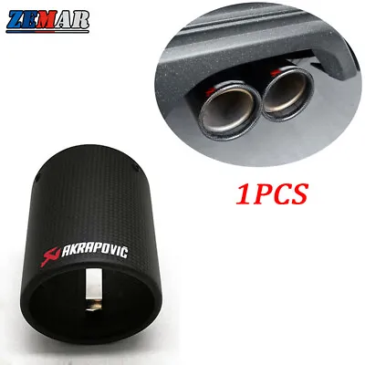 Universal Car Akrapovic Exhaust Tips For VW BMW Carbon Fiber Muffler Pipe Cover • $21.79
