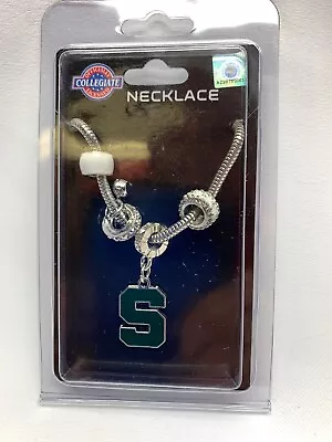 Michigan State Spartans 18” Euro Bead Necklace Licensed Collegiate • $16.99