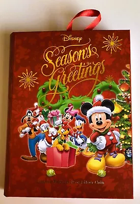 SEASON GREETINGS Christmas Mickey & Friends Disney 1/2 Oz Silver Proof Coin • $31