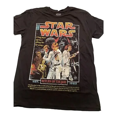 StarWars Retro Style Comic Book Cover Return Of The Jedi 1983 T Shirt Men Size L • $20.02