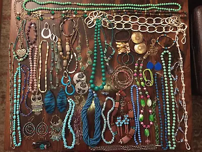 Vintage Estate Costume Jewelry Lots JLBLUE 2 • $70