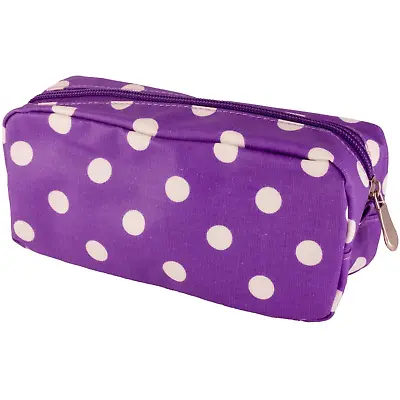 £6.99 • Buy Polka Dot Pencil Cases White Spots Choice Three Colours Please Msg Choice Or One